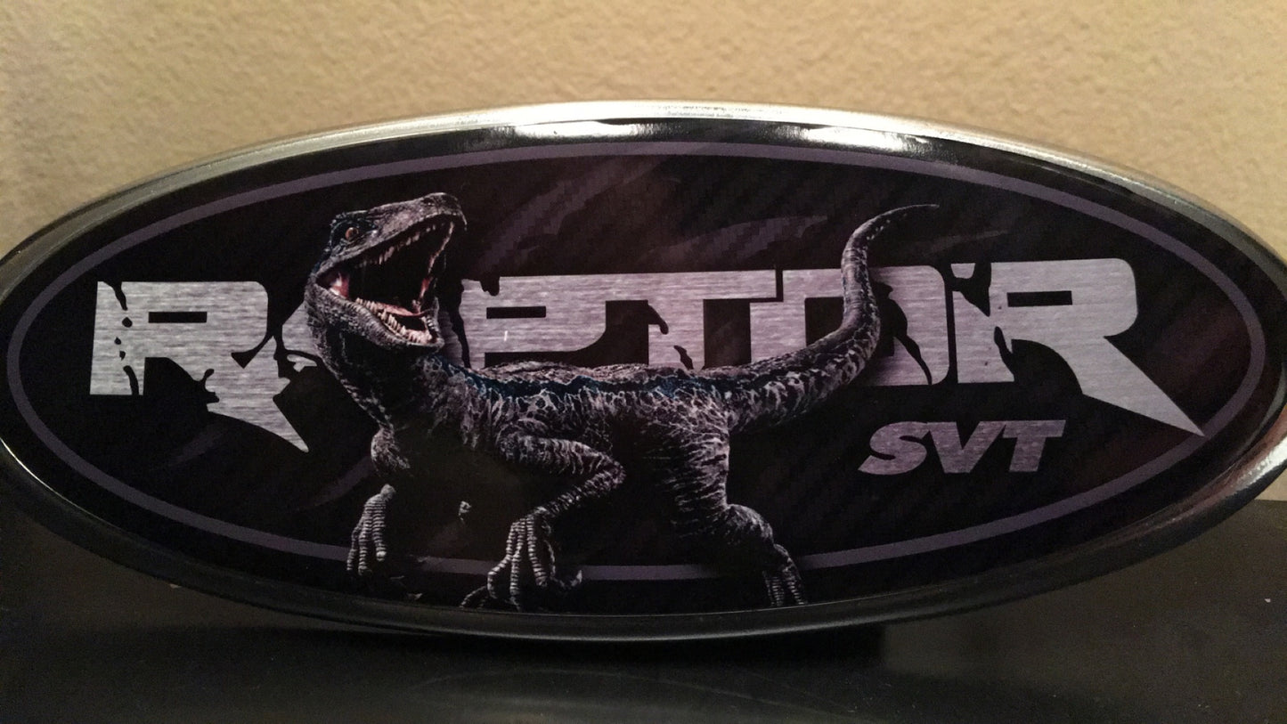 Ford Raptor Emblem Overlay Dinosaur Oval Vinyl Decal Sticker