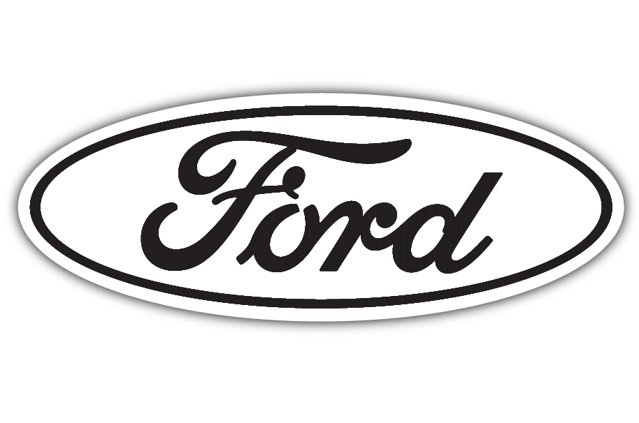Ford White Emblem Oval OVERLAY Badge Vinyl Decal Any Year / Model ! (Copy)