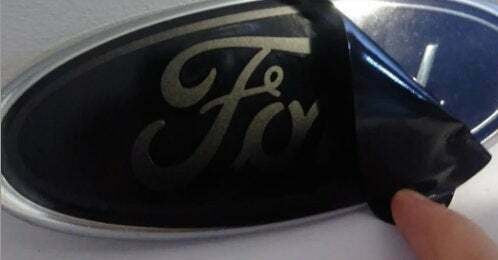 Ford Emblem Overlay Oval BLACKOUT Badge Vinyl Decal Sticker Any Year / Model !