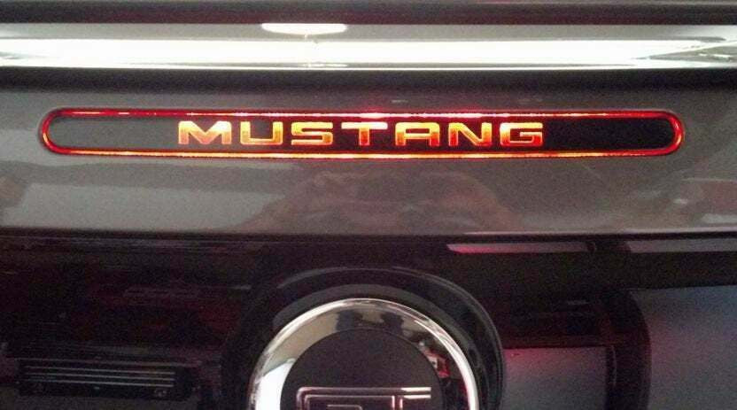 10-14 Ford Mustang CUSTOM Text Logo Rear 3rd Third Brake Light Decal Overlay