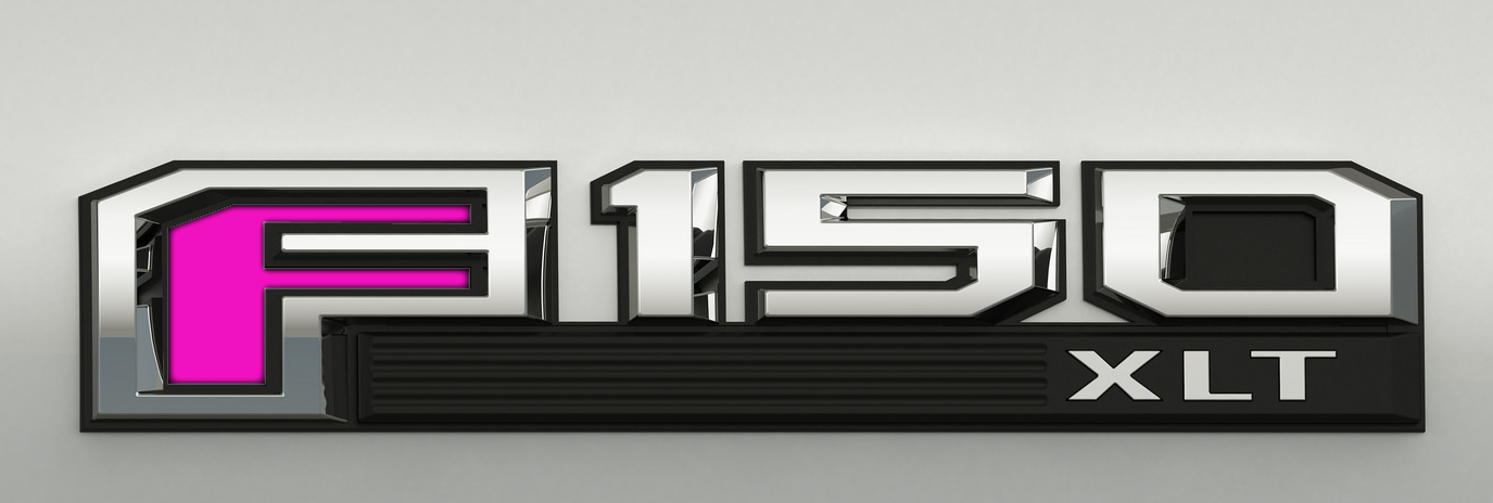 2015-2023 F150 "F" Letter Vinyl Decal Sticker Side Fender & Rear Emblem Badge Insert Inlay