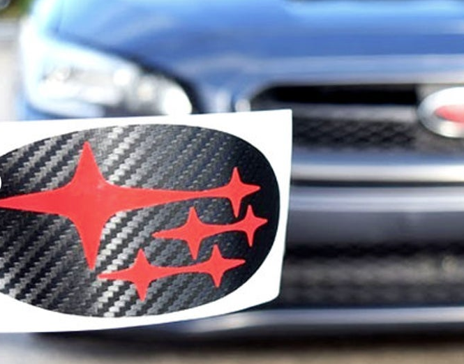 Sticker Emblem Overlay Grill Badge Inlay Vinyl Decal Graphic Covers Fits Subaru