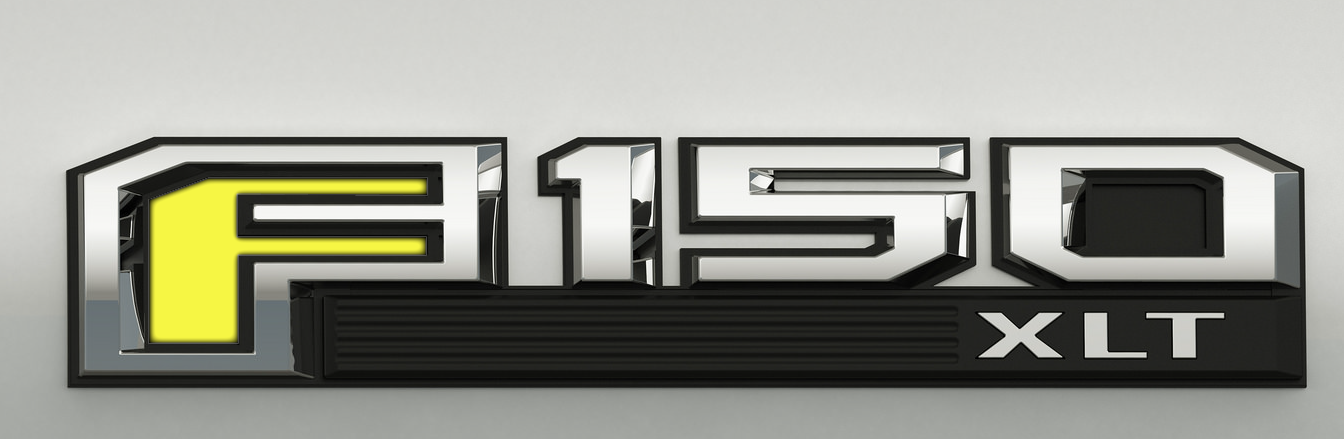 2015-2023 F150 "F" Letter Vinyl Decal Sticker Side Fender & Rear Emblem Badge Insert Inlay