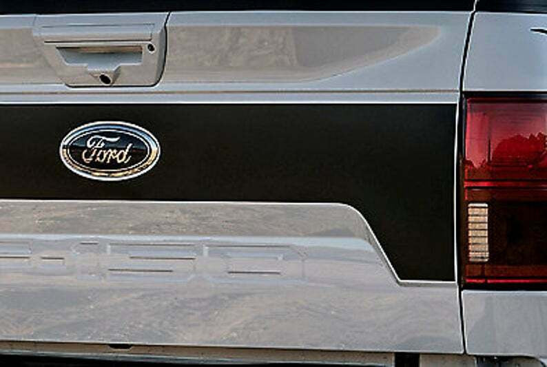 2018 2019 2020 Ford F150 Rear Tailgate BLACKOUT Vinyl Decal BLACK Stripe Graphic