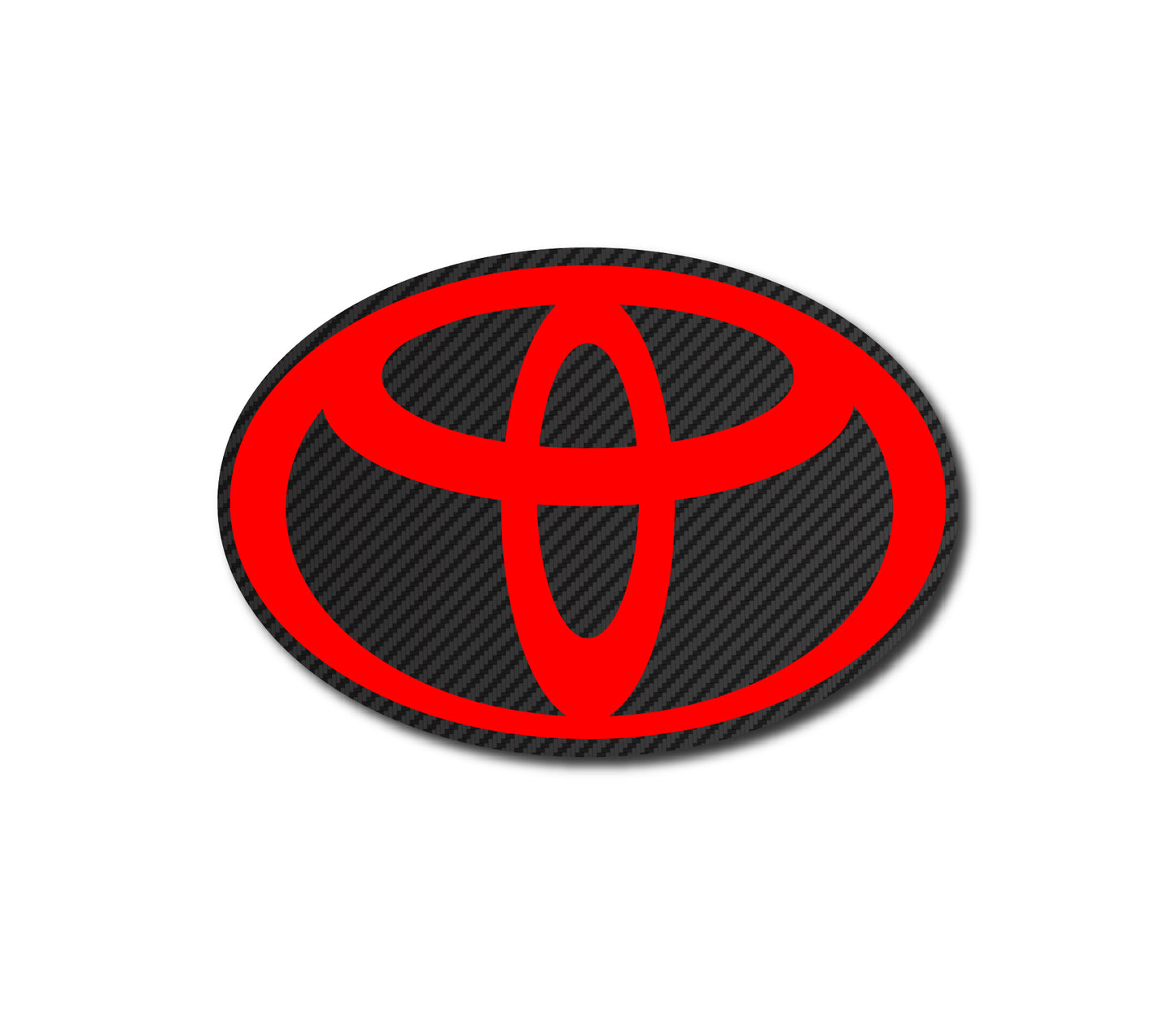 Toyota Custom Oval Emblem Badge Overlay Decal Any Design / Text / Logo / Color