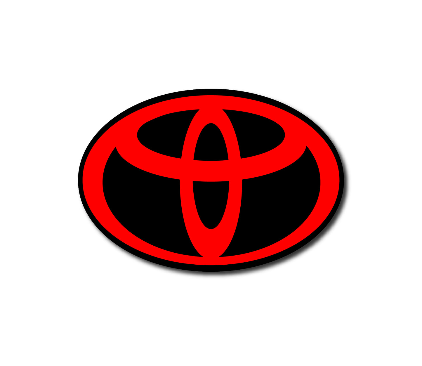 Toyota Custom Oval Emblem Badge Overlay Decal Any Design / Text / Logo / Color