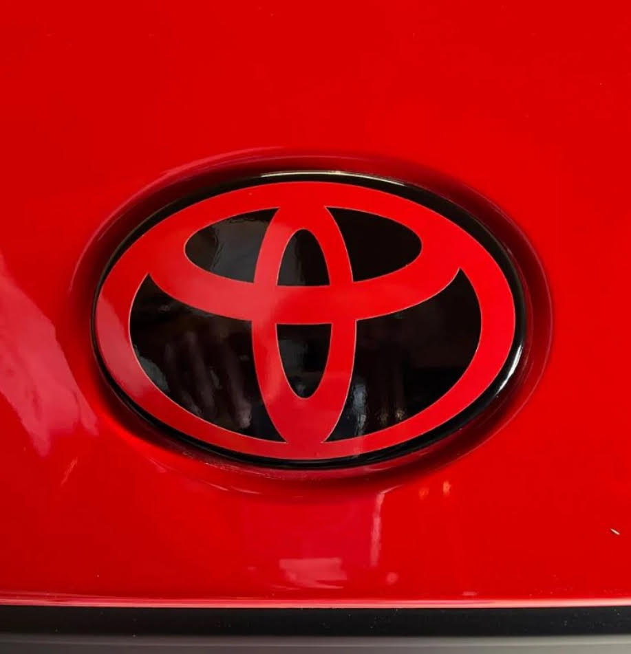 Toyota Custom Oval Emblem Badge Overlay Decal Any Design / Text / Logo / Color