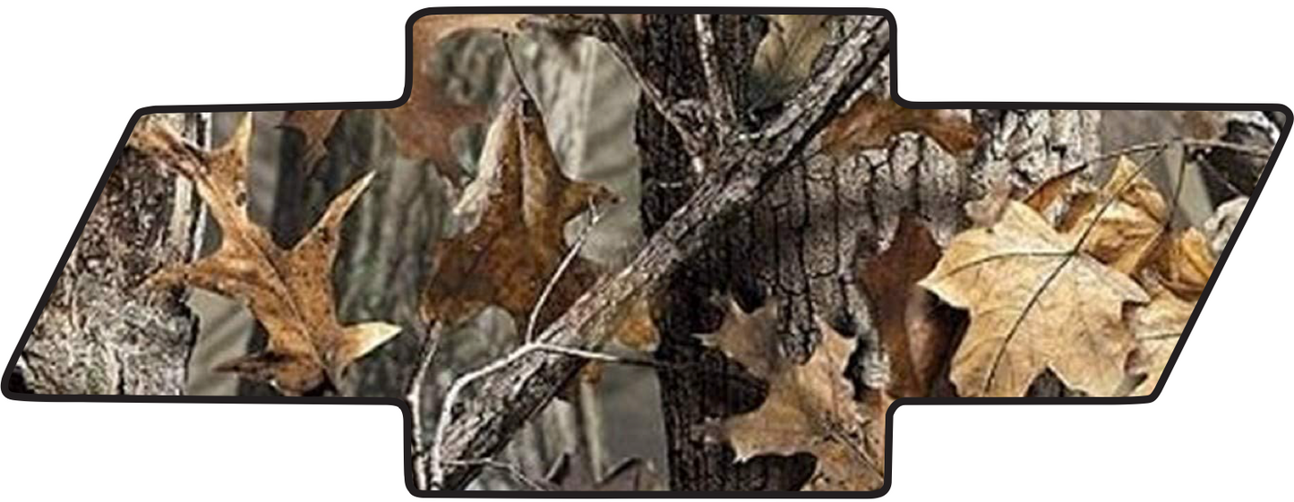 Chevy Bowtie Camo Emblem Overlay Badge Hunting Woods Decal Sticker
