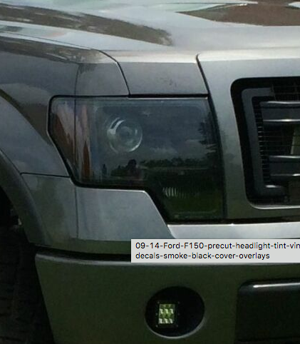 09-14 Ford F150 Smoked Headlights TINT Lens Pre Cut Blackout Vinyl Decal Overlay