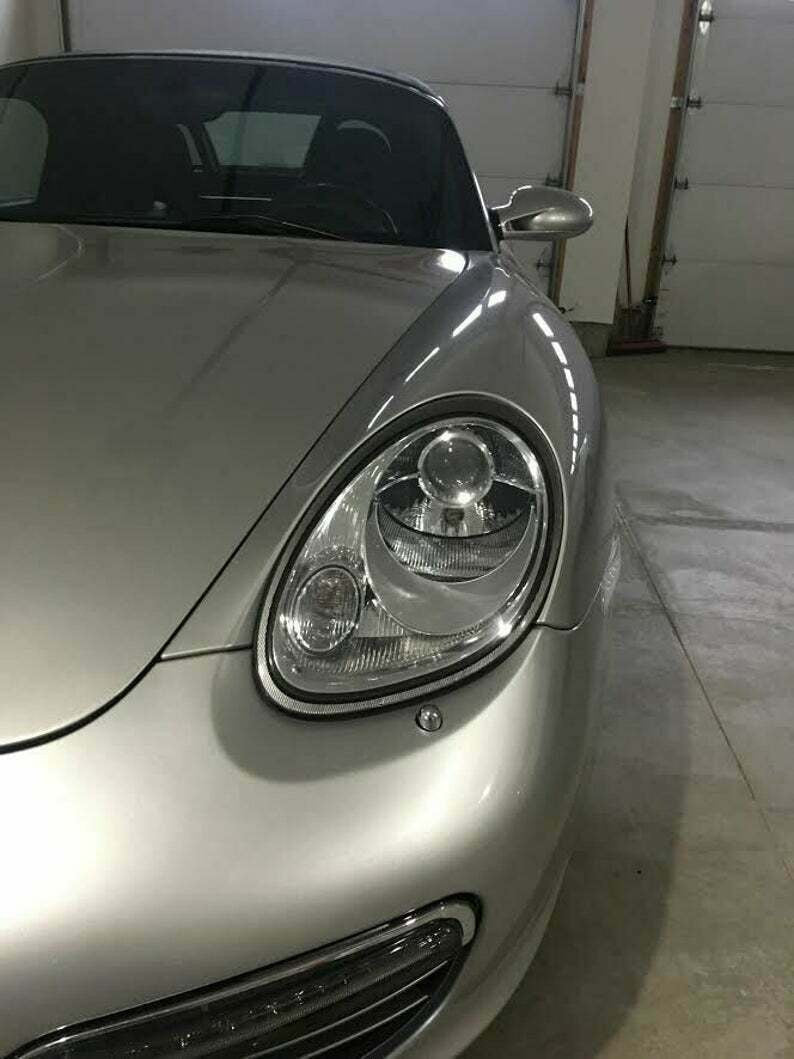 Porsche Cayman 987 Headlight BLACKOUT Precut Trim Rings Eyelids Vinyl Decals