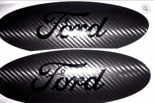 Ford Oval Emblem CARBON FIBER Overlay Badge BLACKOUT Vinyl Decal Any Year/Model