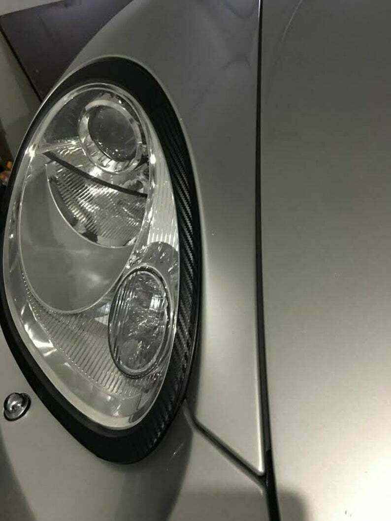 Porsche Cayman 987 Headlight BLACKOUT Precut Trim Rings Eyelids Vinyl Decals