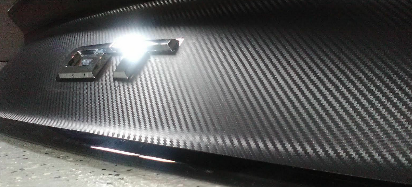 15-17 Ford Mustang GT Carbon Fiber Decklid Panel BLACKOUT Trunk Decal Stripe