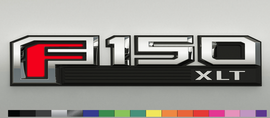 2015-2023 F150 "F" Letter Vinyl Decal Sticker Side Fender & Rear Emblem Badge Insert Inlay