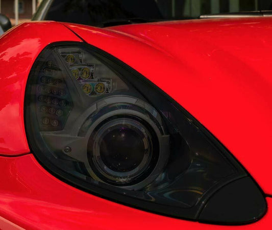 Ferrari California Smoked TINT Headlight Blackout Lens Pre Cut PPF Decal Overlay