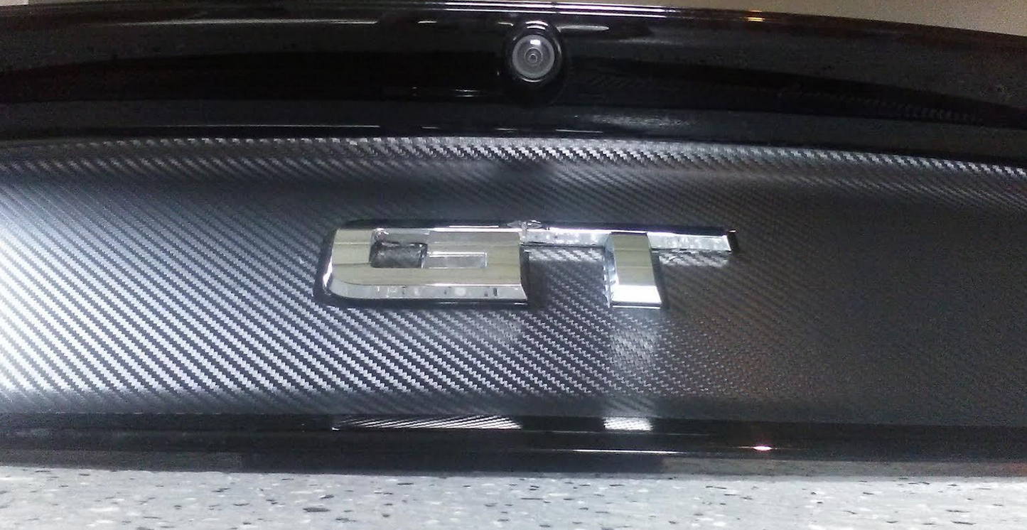 15-17 Ford Mustang GT Carbon Fiber Decklid Panel BLACKOUT Trunk Decal Stripe