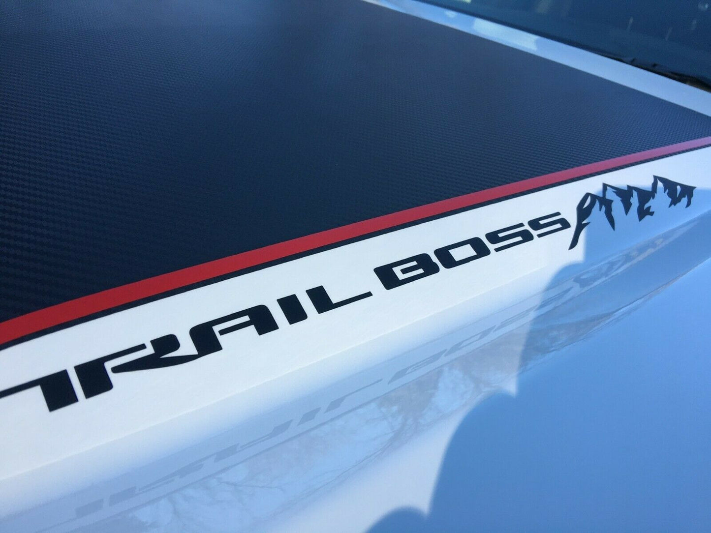 Chevrolet Silverado Trail Boss Custom Pair Letters Precut Vinyl Decals Stickers