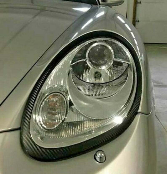 Porsche Cayman 987 Headlight BLACKOUT Precut Trim Rings Eyelids Vinyl Decals