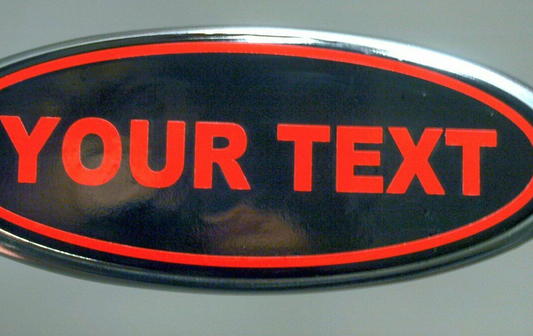 Ford Emblem Custom TEXT Oval OVERLAY Badge Decal Sticker Inlay Any Year / Model