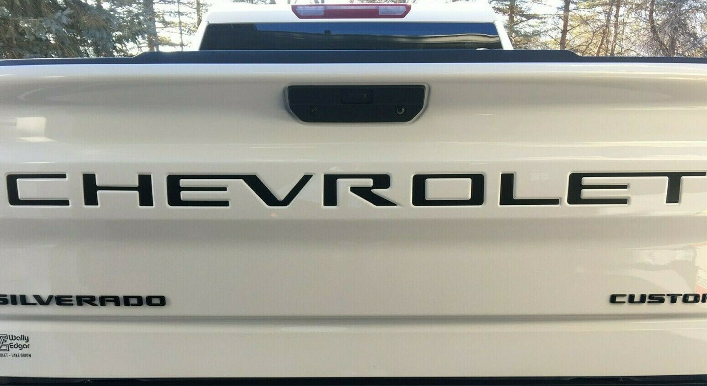 Chevrolet Silverado Trail Boss Tailgate Indent Letters Precut Vinyl Decals Inlay