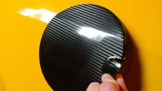 Carbon Fiber Ford Mustang Gas Lid Door Cover Overlay Vinyl Decal Sticker Precut