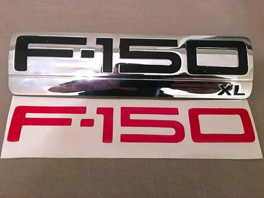 04-08 Ford F150 Letters Side Fenders Emblem OVERLAY Badge Vinyl Decal Inlay